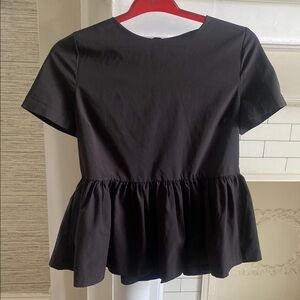 Elegant Black Peplum Top
